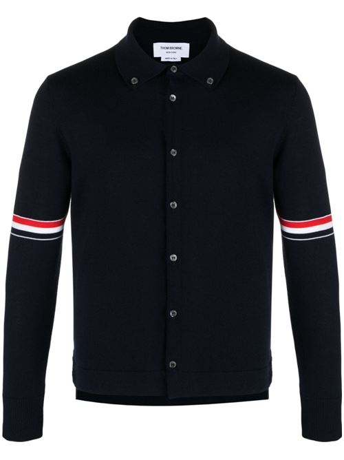 Cardigan con intarsio RWB THOM BROWNE | MKL005AY1002415